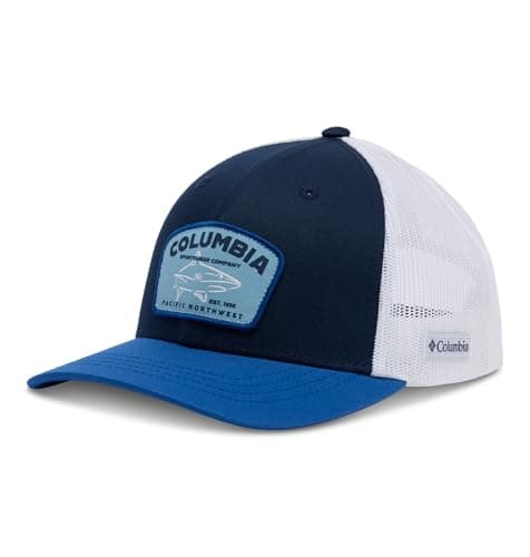 Image of Columbia Youth Snap Back, Snap Back Cap, Collegiate Navy/Mountain Blue/White, One Size