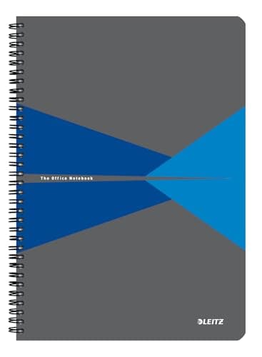 Image of Leitz Office College Pad - A4 Lined Notebook with Cardboard Cover, Spiral Binding, 360 Degree Opening, 180 Pages / 90 Sheets of FSC-Certified Paper (80 g/m²), For Office & School, Blue, 46481035
