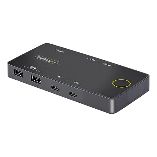 Image of StarTech.com 2-Port USB-C KVM Switch, Single-4K 60Hz HDMI Monitor, 100W Power Delivery Pass-through for Each Laptop/Tablet, Bus Powered, USB Type-C/USB4/Thunderbolt 3/4 Compatible (C2-H46-UC2-PD-KVM)