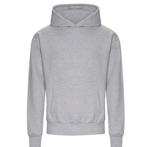 Image of AWDis Unisex Adult Signature Heather Heavyweight Hoodie (L) (Grey)