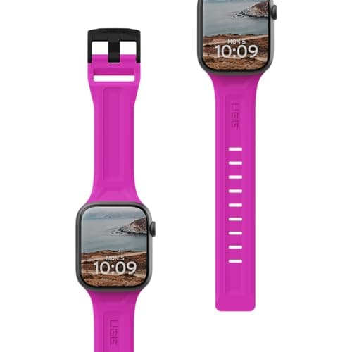 Image of URBAN ARMOR GEAR UAG [Limited Edition] Compatible with Apple Watch Band 49/46/45/44mm Scout Silicone Sport Adjustable Replacement Strap iWatch Ultra 3/Ultra 2/Ultra/4-11/SE/SE2/SE3, Orchid Pink