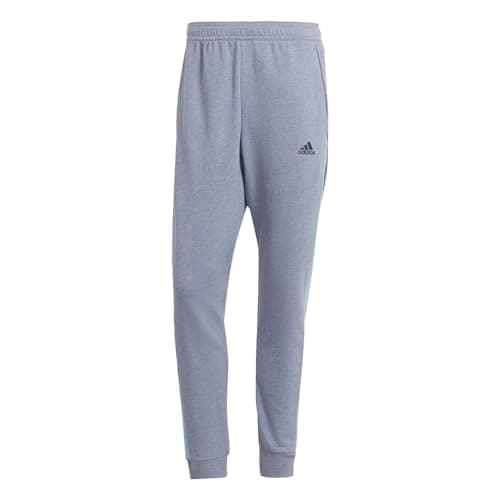 Image of adidas Men's Mélange Pants, Blue Grey Melange/Wonder Blue Melange, X-Large