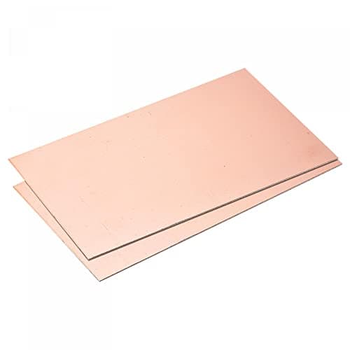 Image of sourcing map PCB Copper Clad Board Laminate 150mm x 100mm x 1mm FR4 Glass Fiber Single-Sided for Circuit Projects, Pack of 2