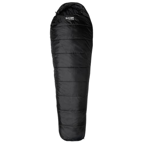 Image of Snugpak Sleeper Lite WGTE Sleeping Bag - Mummy Sleeping Bag with Isofibre Insulation, Adjustable Hood, Shoulder Baffle, Side Zips, Anti-Snag Zipper for Camping & Cold Weather - Onyx Black