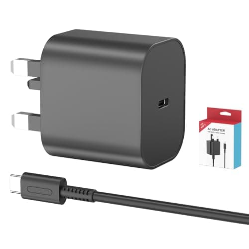 Image of Charger for Nintendo Switch 2, 60W Fast Charging AC Adapter Power Supply with 5FT USB C Cable, Compatible with Nintendo Switch/OLED/Lite/Dock/Pro Controller/Steam Deck - Support 4K TV Mode