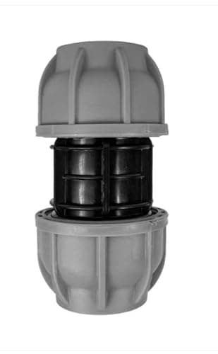 Image of 2pcs MDPE Straight Joiner 32mm - Polyethylene Pipe Coupling Connector for Water Supply & Irrigation