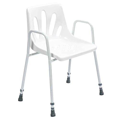 Image of NRS Healthcare Shower Chair with Arms P01560 - Height Adjustable (Eligible for VAT Relief in The UK)