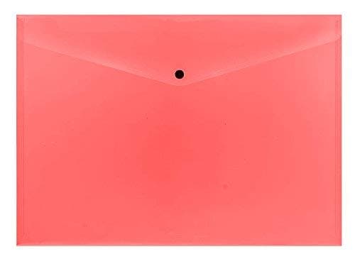 Image of Pack of 12 Janrax A3 Red Document Wallets - Button Stud Folder