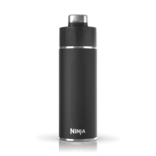Image of Ninja Thirsti Water Bottle and Flask 700 ML with Leak-Proof Lid, Designed for Carbonated, Hot & Cold Drinks, Ideal for Travel & Sports, Triple Insulated, Stainless Steel Bottle, Black, DW2401EUUKBK