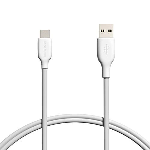 Image of Amazon Basics USB-C to USB-A 2.0 Fast Charge and Data Transfer Cable, 480Mbps Speed, USB-IF Certified, for Apple iPhone 16/15, iPad, Samsung Galaxy, Tablets, Laptops, 0.9 m, White