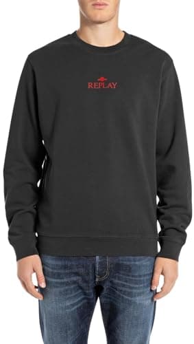 Image of Replay Men's M6962 Sweatshirt, 098 Black, M