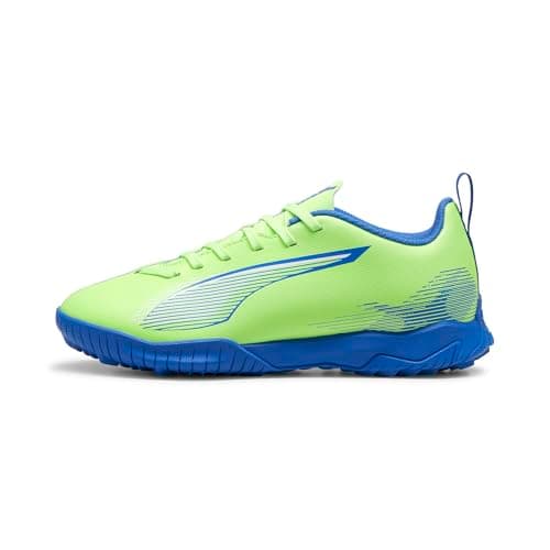 Image of PUMA Kids Cloud Ultra Play Junior Astro Turf Football Boots Green/White/Blue 4