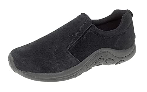 Image of PDQ RYNO Leather UnisexTwin Gusset Jungle Casual Shoes Trainers - Black Real Suede, Mens UK 9 / EU 43