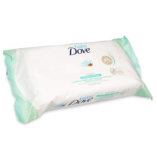 Image of Dove Baby Wipes, Sensitive Moisture, 50 Wipes (Pack of 3)