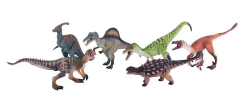 Image of MOJO - 6pc Dinosaur Prehistoric Life Playset | Hand-Painted Toy Figure | Prehistoric Life Collection | True to Life & Highly Detailed | Designed in UK