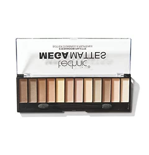 Image of Technic Mega Mattes Nude Eyeshadow Palette - 12 Pigmented, Professional, Long Lasting, Easy to Apply and Blendable Matte Shades for the Perfect Look for Day or Night 18g