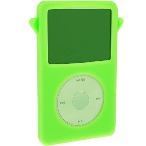 Image of iGadgitz KV-W3ZZ-WXUE Silicone Skin Case Cover compatible with Apple iPod Classic 80GB, 120GB & 6th Gen 160GB (Model with Depth of 10.5mm) - Green