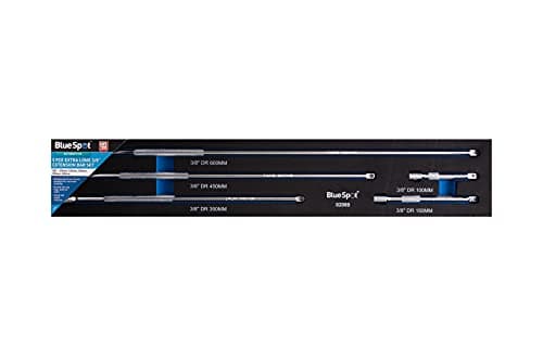 Image of Blue Spot Tools 5 Piece Extra Long 3/8" Extension Bar Set (EVA Foam)