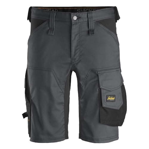 Image of Snickers Workwear AllroundWork Stretch Shorts Grey Steel-Black Size 58, Not Applicable
