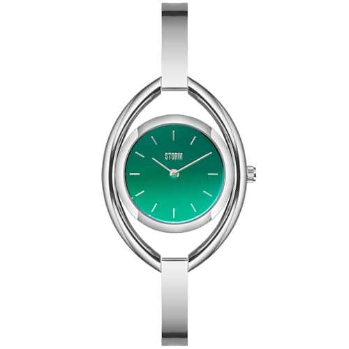 Image of STORM Orlena Lazer Green, Semi Bangle Watch, Lazer Glass, 50M Water Resistant, Japanese Miyota Movement, Easilink Self Adjusting Strap, High Grade Polished Stainless Steel, Sustainable Materials Used