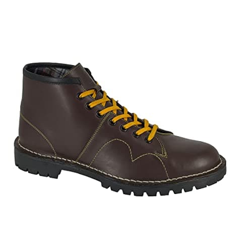 Image of Grafters Leather Monkey Boots In Wine Size 9