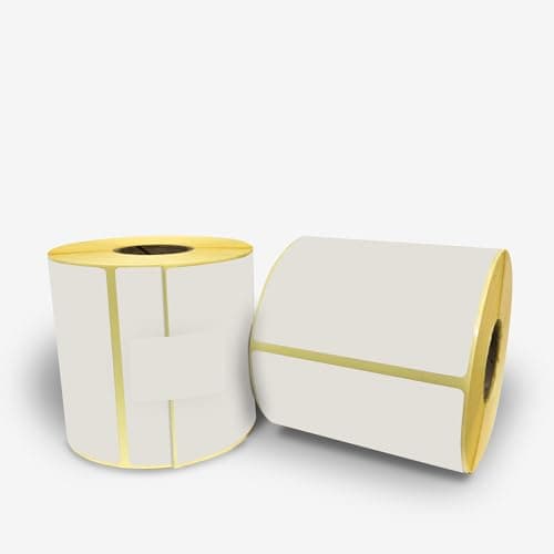Image of Direct Thermal Shipping Labels 101 x 76 mm (4" x 3"), White – Permanent Adhesive, 750 Labels per Roll, Compatible with (Zebra, Honeywell, Citizen, Toshiba and TSC Desktop Printers)