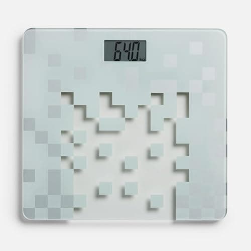 Image of Tanita HD380 Glass Digital Bathroom Scales – Large LCD Weight Scale, Accurate Weighing Scales Body Weight, Modern Body Scales for Bathroom Scales, White