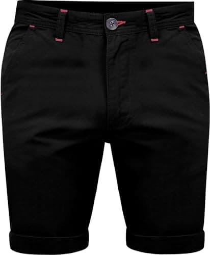 Image of westAce 2k18May New Mens Slim Fit Stretch Cotton Chino Shorts Summer Casual Smart [Black,36]