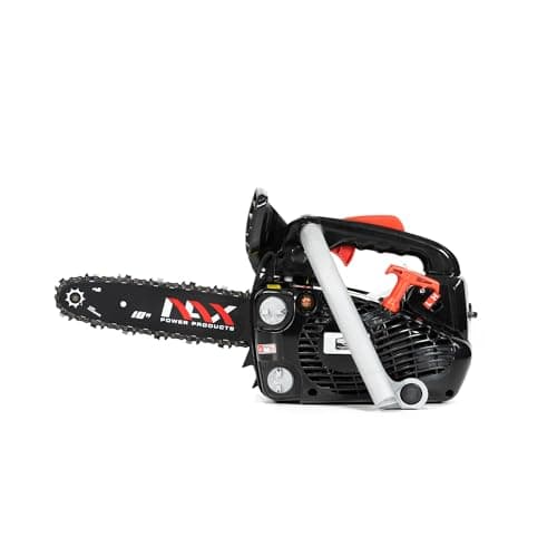 Image of NAX POWER PRODUCTS NAX 100C chainsaw with 0.75 kW combustion engine of 25.4 cm3 licensed by Briggs & Stratton 10" guide and Low Kickback system black NAX100C
