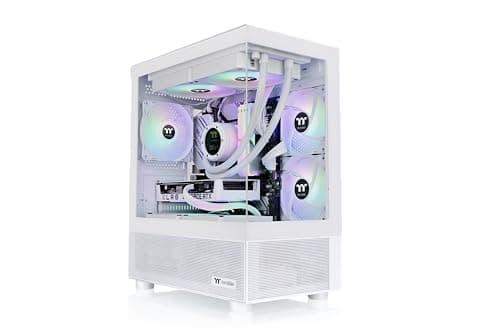 Image of Thermaltake View 170 TG ARGB Snow Micro-ATX Case; 3x120mm ARGB Fans Included; Supports Up to 280mm Radiator; Front & Side Dual Tempered Glass Panel; CA-1Z4-00M6WN-00; 3 Year Warranty