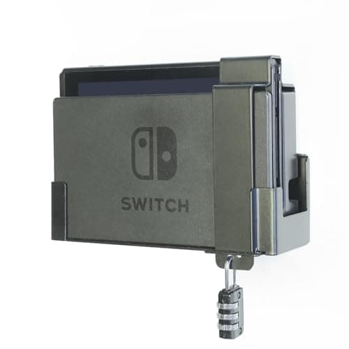 Image of Monzlteck Anti Theft Wall Mount for Nintend Switch Original/OLED (Padlock Not Included)- Secure Gaming Solution Keep Your Switch Safe and Organized