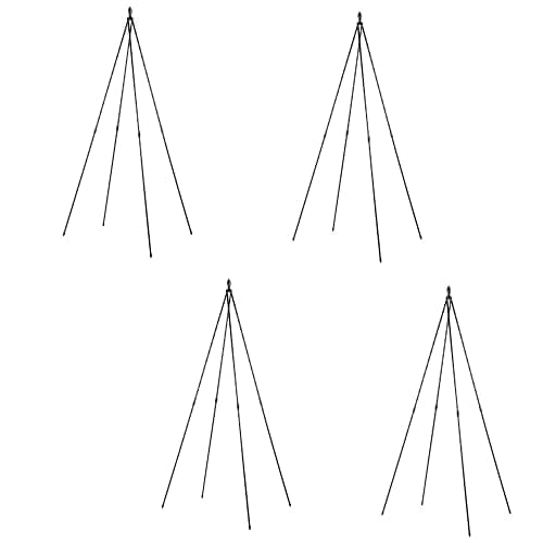 Image of Garden Gear 1.8 Metre Tepee Trellis Obelisk, Metal Outdoor Climbing Plant Support, Weather Resistant (4)