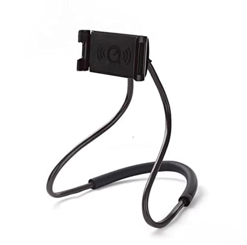 Image of Orco Universal Smart Mobile Phone Stand Hang on Neck Cell Phone Mount Holder Flexible Lazy Bracket DIY Free Rotating for iPhone Samsung (Black)