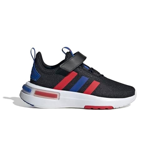 Image of adidas Unisex Kids Racer TR23 Hook and Loop Shoes Kids, core Black/Better Scarlet/Team Royal Blue, 6 UK