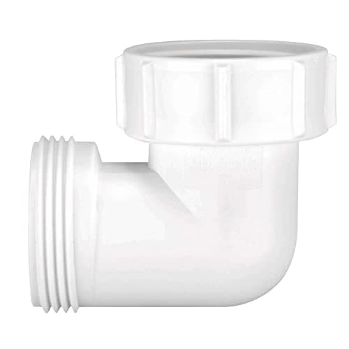 Image of McAlpine 1� 90� Bend Female Inlet Nut x BSP Male Connector T4U