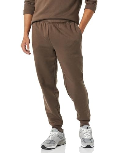Image of Amazon Essentials Men's Relaxed Fit Fleece Sweatpants, Medium Brown, M