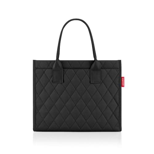 Image of reisenthel Daily Shopper - Modern, Straightforward Shopper for Any Occasion - Practical Handbag, Large Enough for Your Shopping and Everyday Items, Rhombus Black, 42 cm x 35 cm x 17 cm