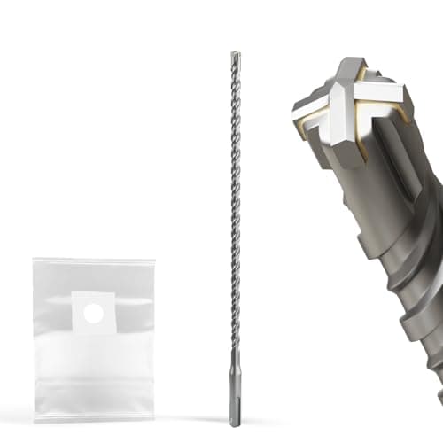 Image of XZH SDS Plus Masonry Drill Bits 8mm x 310mm, Professional Tungsten Carbide Cross Tip, Long SDS Hammer Drill Bits for Wall, Stone, Concrete, Brick
