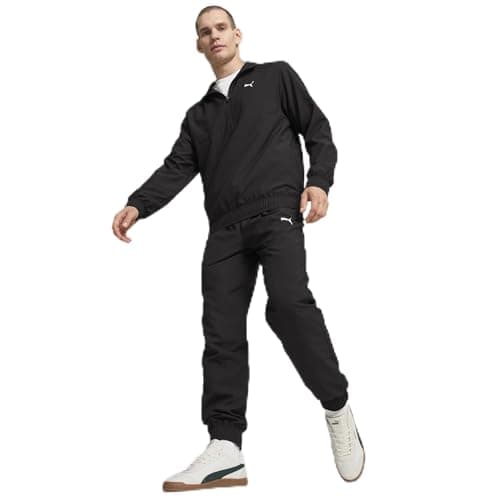 Image of PUMA Mens Woven Half-Zip Tracksuit Set PUMA Black L