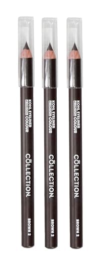 Image of Collection Cosmetics, Kohl Eyeliner Precision Colour, Smokey Eye Effect, 4g, Brown (Pack of 3)