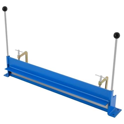 Image of Sheet Metal Brake Bender - 760mm Manual Folding Machine with C Clamps for 0 to 90° Bending Angle, Industrial Metal Bending Tool