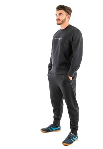 Image of Armani Exchange Long Sleeve, Front Tone Logo Tracksuit, Dark Blue, XL Men's, dark blue, XL