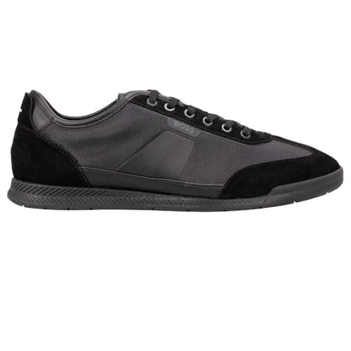 Image of BOSS Men's Nitan_Lowp_nymith 10271652 01 Low-Profile Trainers, Black, 7 UK