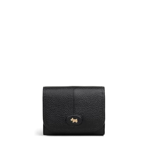 Image of RADLEY London Maldon Mews Women's Leather Medium Flapover Purse, Black