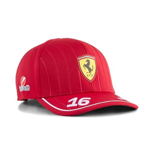 Image of PUMA Scuderia Ferrari F1 2025 Charles Leclerc Kids' Cap - Red- One Size Fits Most