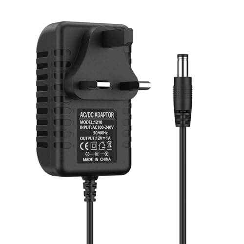 Image of Yisica 12V 1A DC Power Supply UK Plug AC Adapter, Converter Driver AC 100-240V Supply to DC 12v, Converter Adapter Transformer for CCTV Camera, USB 3.0 HUB, LED Lights