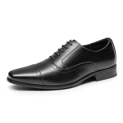 Image of Bruno Marc Men Classic Oxford Shoes and Business Lace Up Shoes, with Comfortable Fashion and Waterproof Shoes,Size 9.5,Black,BMUMOX2506
