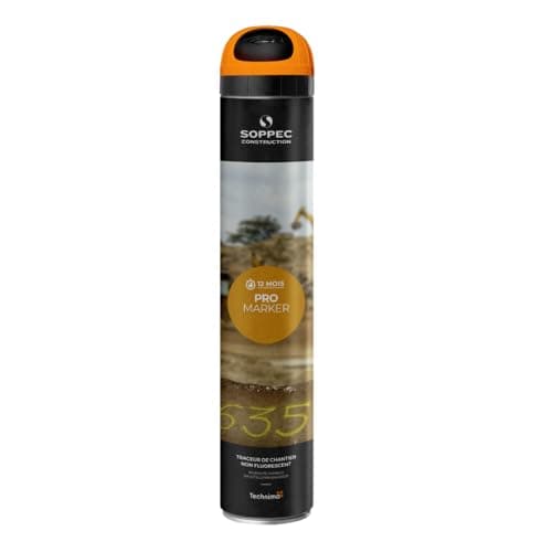 Image of Soppec Orange Line Marking Spray 750ml Temporary Pro Marker Paint Survey x6