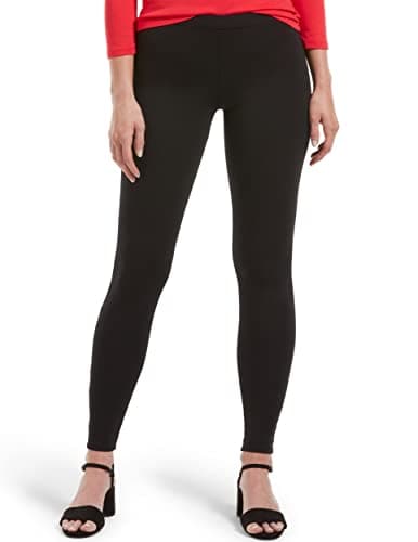 Image of HUE Women’s Ponte Leggings | Fashionable Leggings | Back Pockets | Black M