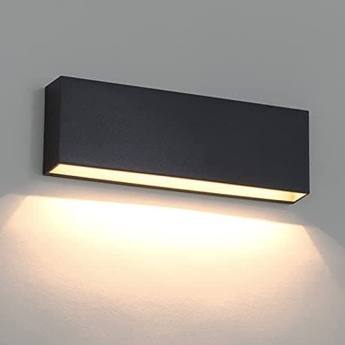 Image of DAWALIGHT Outdoor Wall Lights Square, Wall Lamp LED SMD 6W IP65 Waterproof, Modern Decorative Garden Lights, Grey Color Plastic Material Suitable for Seaside Outdoor Landscape Backyard